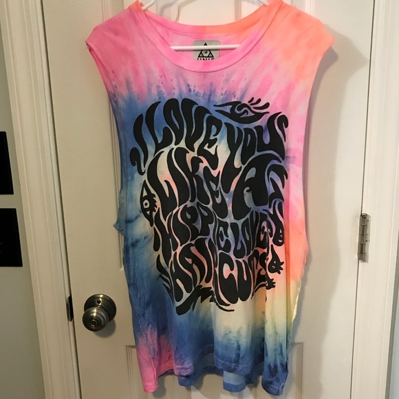 UNIF Tops - Unif Tyedye Love You Like A Hippie Loves Haircuts